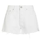 Boyish Jeans Cody Frayed Denim Shorts White 27