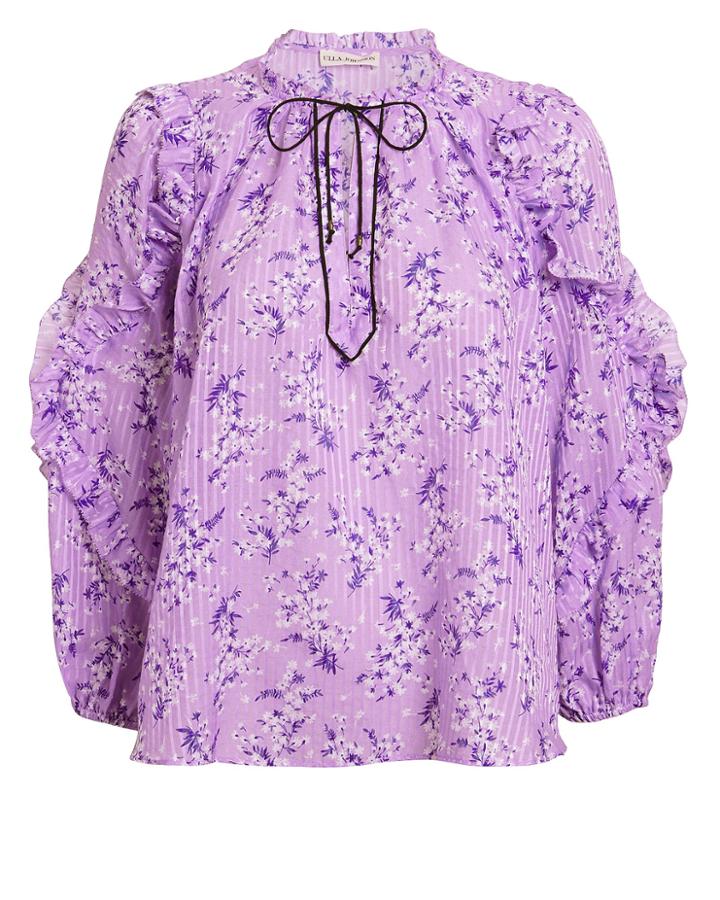 Ulla Johnson Manet Blouse Lilac/floral Zero