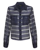 Rails Cameron Sheer Panel Blouse Navy P