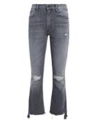 Mother Insider Crop Chew Step Pedal To The Medal Jeans Dark Grey Denim 26