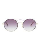Oliver Peoples Nickol Dark Plum Round Sunglasses