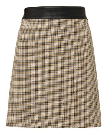 Alc A.l.c. Krisa Houndstooth Mini Skirt Multi 8
