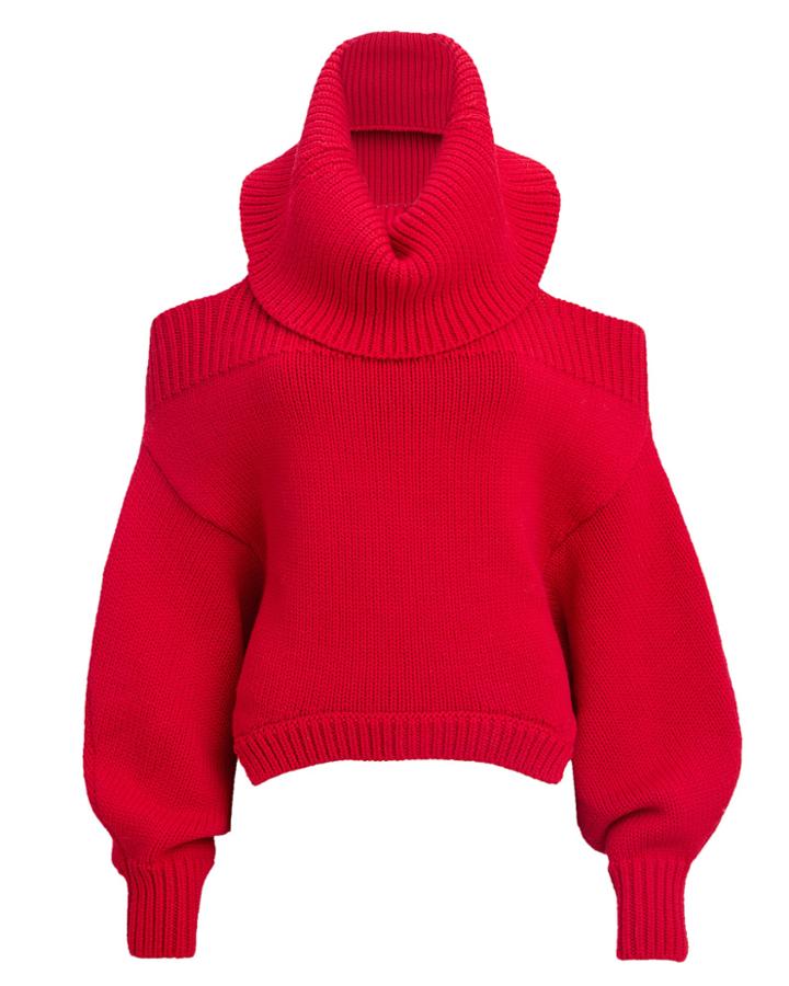 Monse Upside Down Sweater Red P
