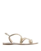&quot;jimmy Choo Nickel Strappy Flat Sandals&quot;