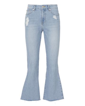 Sjyp Denim Sjyp Ribbon Crop Flare Jeans Denim P