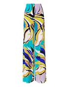 Emilio Pucci Silk Hibiscus Print Pants