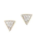 Adina Reyter Super Tiny Pav Diamond Triangle Earrings