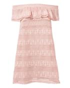 Kisuii Ania Off Shoulder Lace Tunic Pink P