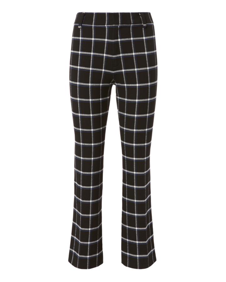 Derek Lam 10 Crosby Box Grid Crop Flare Trousers
