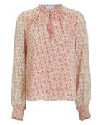 Exclusive For Intermix Intermix Naomi Silk Chiffon Floral Blouse Pink/floral P