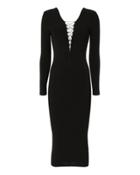 T By Alexander Wang Lace-up Midi Dress