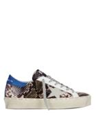 Golden Goose Snakeskin Embossed Sneakers Green/snakeskin 36