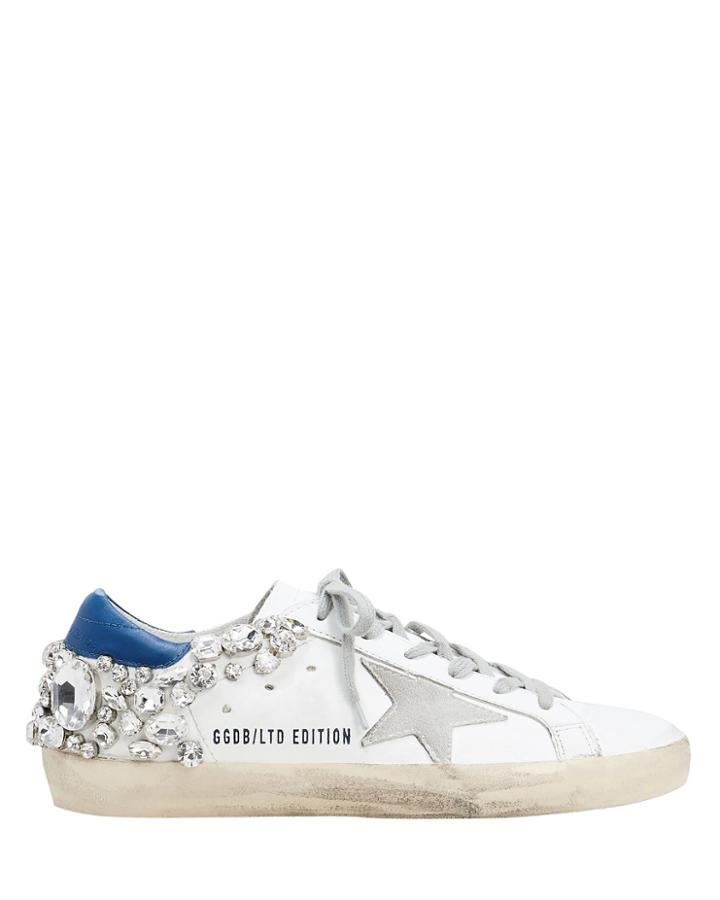 Golden Goose Superstar Crystal Embellished Low-top Sneakers White 38