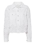 Jonathan Simkhai Macrame Denim Cropped Jacket White P