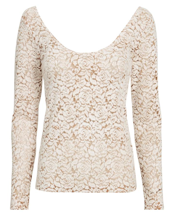 Nightcap Clothing Ivory Felt Lace Top Ivory L