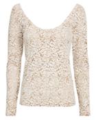 Nightcap Clothing Ivory Felt Lace Top Ivory L