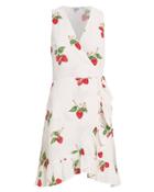 Rails Madison Strawberry Wrap Dress White/strawberry Print P