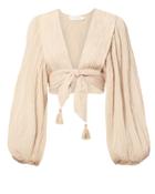 Zimmermann Bayou Tie Front Top Blush Zero