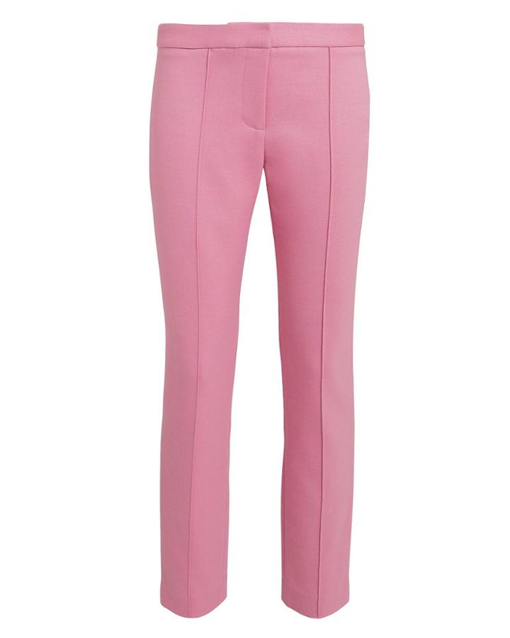 Adam Lippes Double Face Wool Cigarette Pants Pink 2