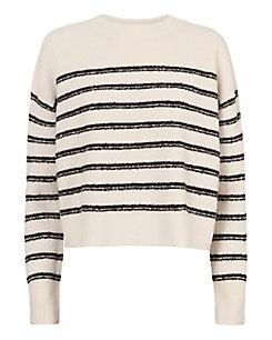 Vince Cropped Stripe Sweater