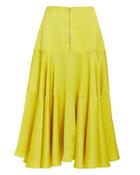 Adeam Ruffled Corset Midi Skirt Yellow 4