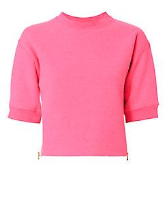 Harvey Faircloth Zipper Detail Cropped Sweatshirt