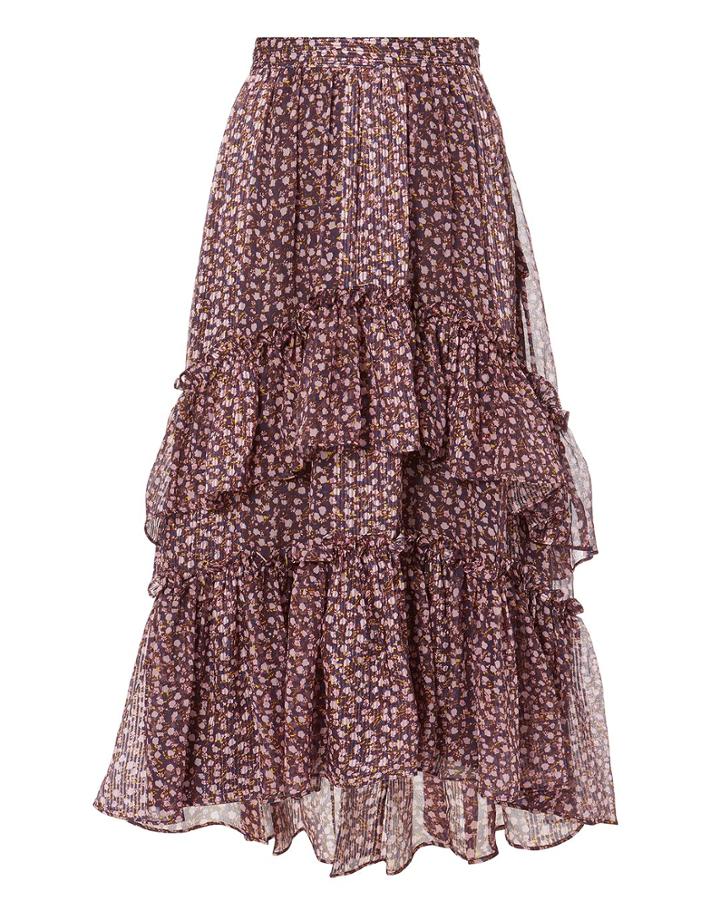 Ulla Johnson Maria Maxi Skirt Brown Zero