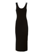 The Range Ribbed Suspended Tank Midi Dress Black P