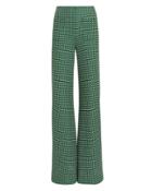 Hellessy Luc Printed Wide Leg Trousers Green/white 6
