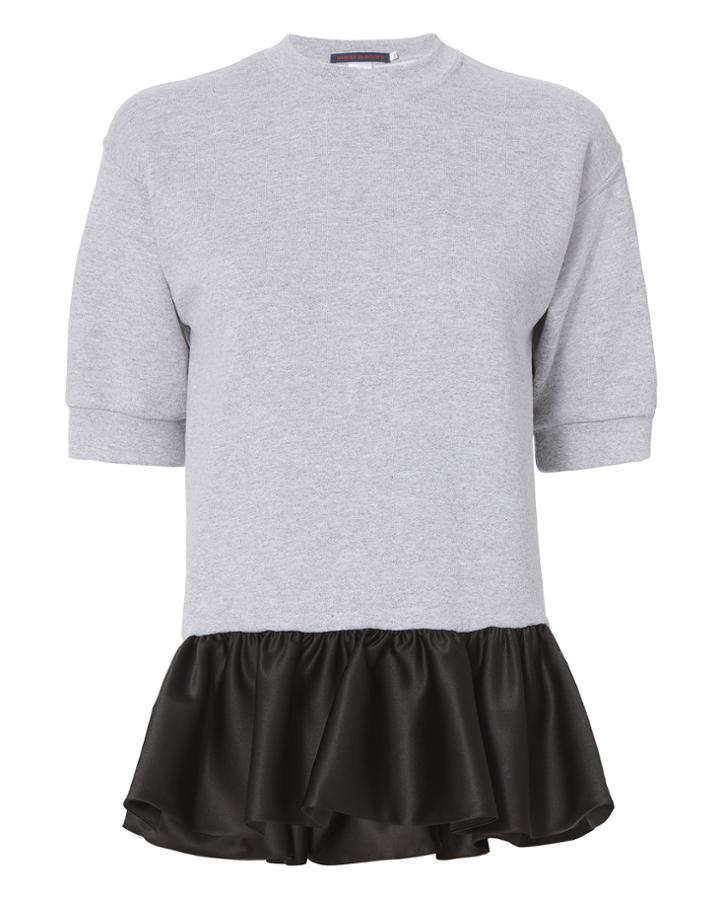 &quot;harvey Faircloth Short Sleeve Ruffle Hem Sweatshirt&quot;