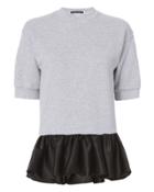 &quot;harvey Faircloth Short Sleeve Ruffle Hem Sweatshirt&quot;