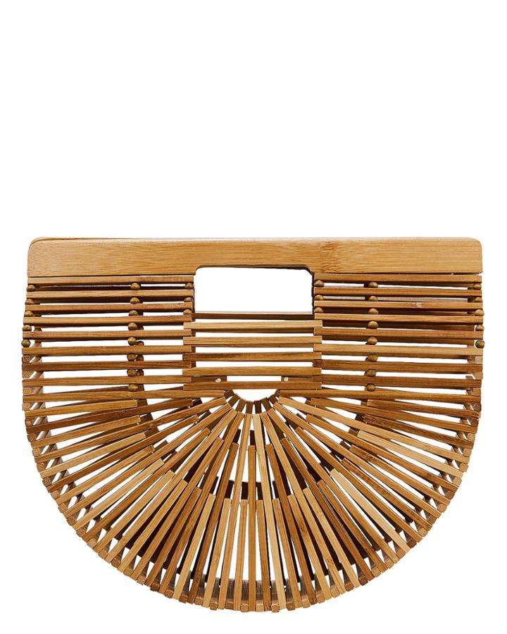 Cult Gaia Ark Mini Half Bamboo Bag Tan/brown 1size