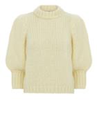 Ganni Julliard Cropped Sweater Ivory P