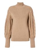 Caroline Constas Cable Knit Sleeve Sweater