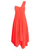 Alc A.l.c. Marbury Pleated Dress Neon Orange 2