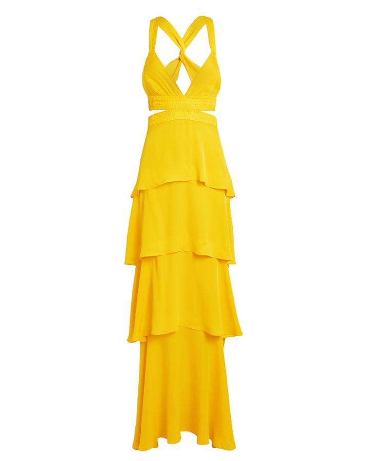 A.l.c. Lita Cutout Column Gown Yellow 4