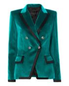 Barbara Bui Teal Velvet Blazer