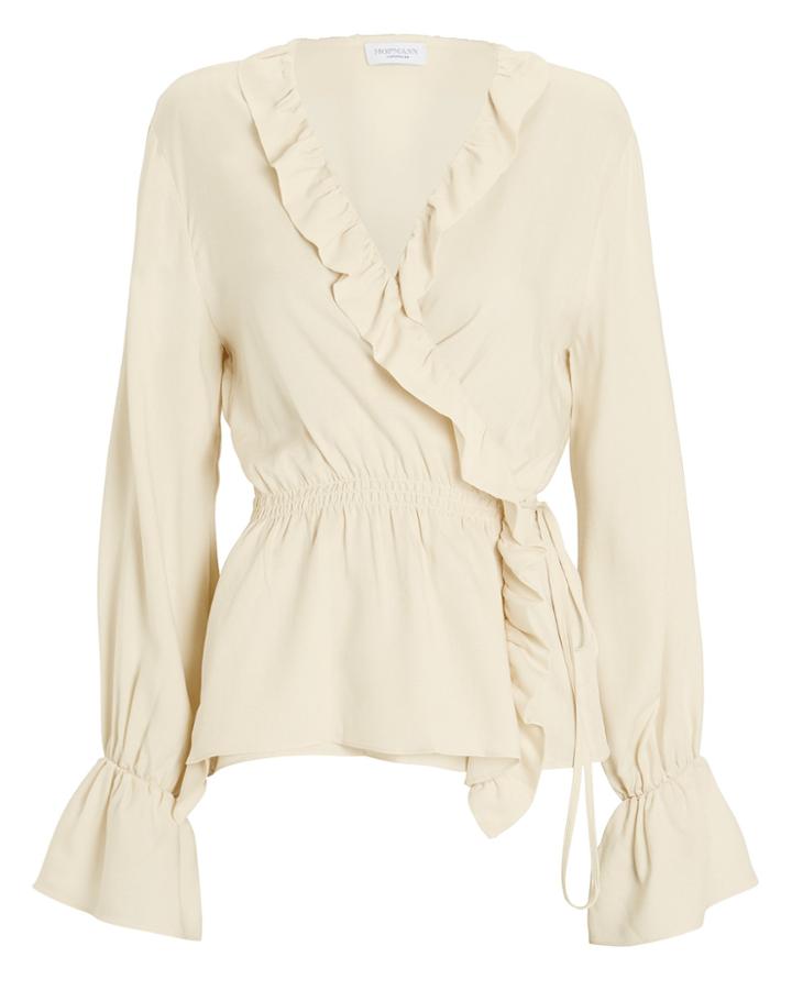 Hofmann Copenhagen Benedicte Wrap Top Ivory 40