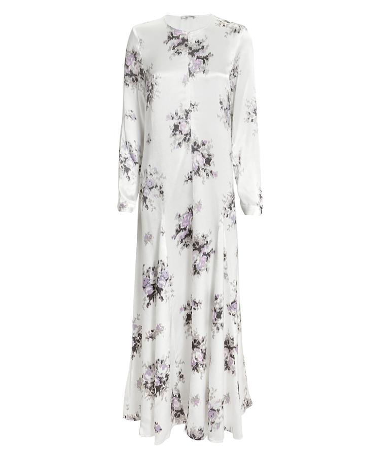 Ganni Cameron Floral Midi Dress Light Floral 36