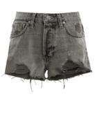 Boyish Jeans The Cody Distressed Shorts Charcoal Denim 25