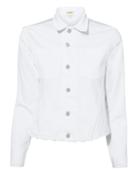 L'agence Janelle Cropped White Denim Jacket White S