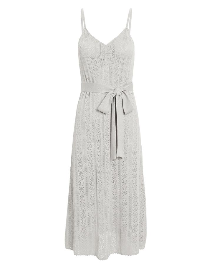 Love Shack Fancy Loveshackfancy Lila Slip Dress Light Grey S