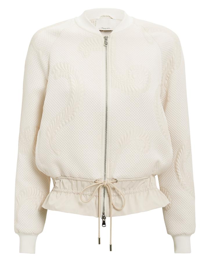 3.1 Phillip Lim Cloque Bomber Jacket Ivory 2