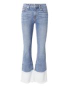 Derek Lam 10 Crosby Bleach Hem Crop Flare Jeans