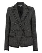 Veronica Beard Frisco Lurex Tweed Jacket Silver Zero