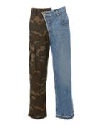 Monse Split Camo Cargo Jeans Blue-lt 2