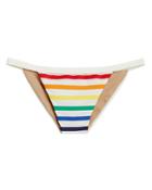 Tm Rio De Janeiro Marau Rainbow Stripe Bikini Bottom White/rainbow Stripe 2