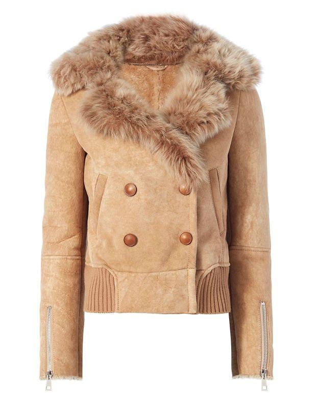 Liven Shearling Lamb Bomber Jacket