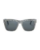 Saint Laurent Devon Glitter Sunglasses Metallic 1size