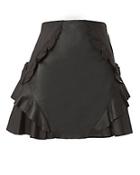 Derek Lam 10 Crosby Leather Ruffle Mini Skirt